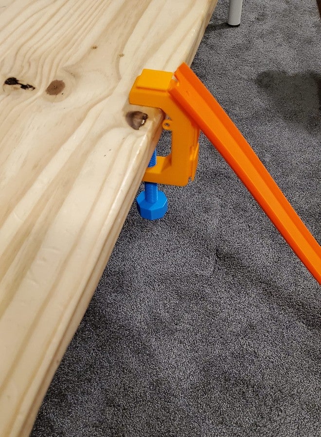 SpeedFreakCNC مشبك تثبيت مسار من SpeedFreakCNC بمقياس 1/64، برتقالي اللون، متوافق مع سيارات هوت ويلز وماتشبوكس - Image 4